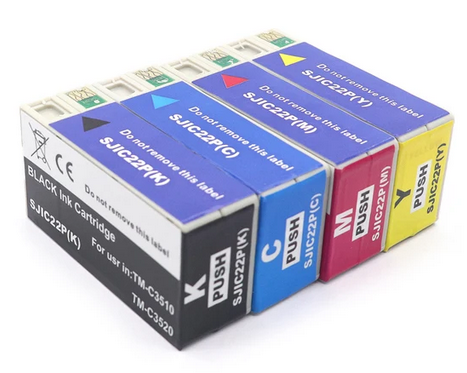 Compatible Epson SJIC22P Ink Cartridges Full Set Black/Cyan/Magenta/Yellow